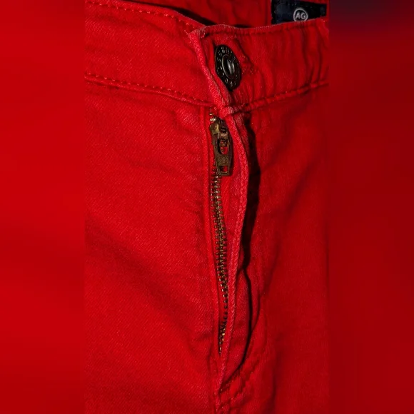 Vibrant Red "The Stevie Ankle" Slim Straight Leg SZ 32 R - Picture 3 of 10
